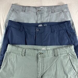 Izod Saltwater Cargo Shorts Mens 34 Utility Fishing Chinos Preppy 10.5" Lot of 3
